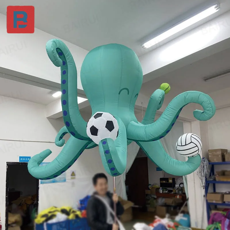 Inflatable hand-held octopus, animal-based air models, outdoor shopping mall and square activity decoration props