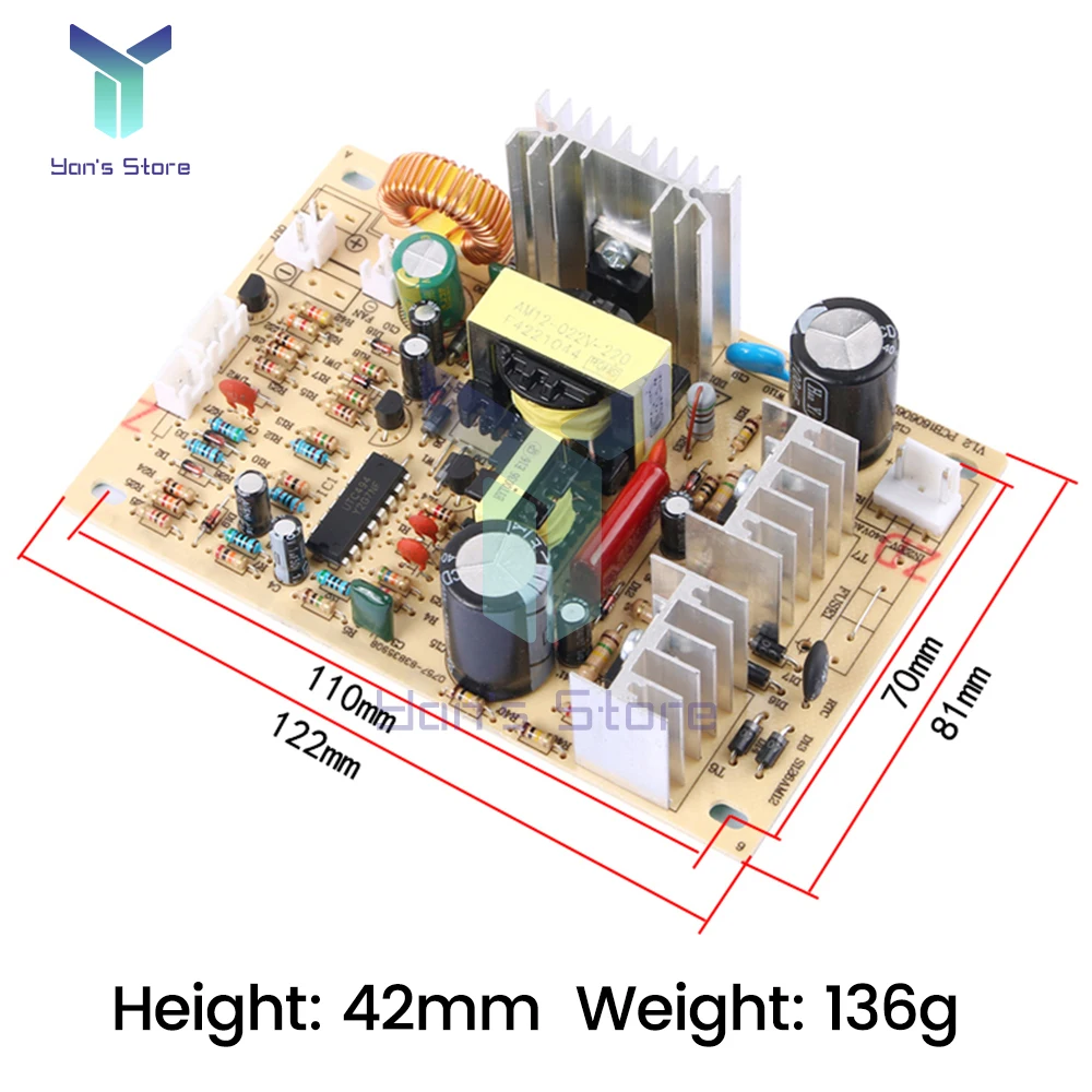 Imagem -06 - Switch Circuit Board For Water Dispensers Refrigeração Placa de Alimentação Original ac 220v para dc 12v 122*81*42 mm 1pc Novo