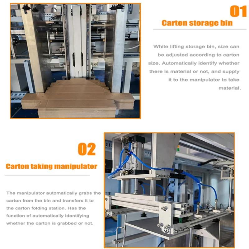 Pasting Folder Gluder Paper Fruit Box Forming Machine Box Making Machine Paper Pizza Box Making Machine