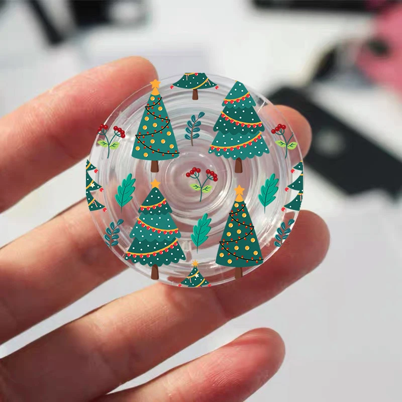 Hot Cartoon New Year Christmas Creative Santa Folding Mobile Phone Grip Stand Holder For iPhone 17 Samsung Clear Griptok Bracket - náhled 3