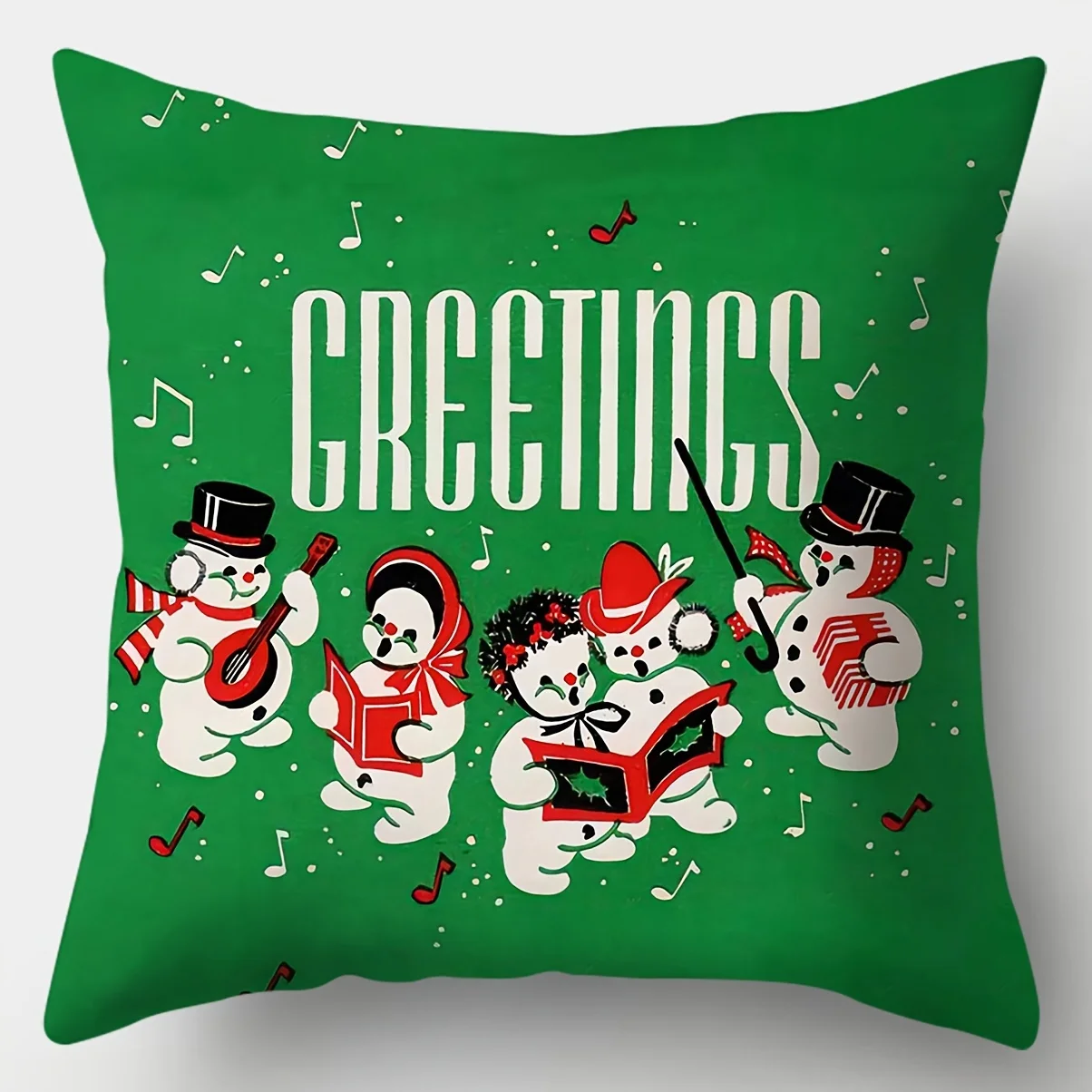 Single-sided Printed Cushion Cover Christmas Series Soft Polyester Fabric Living Room Sofa Bedroom Bedside Decorative Pillowcase