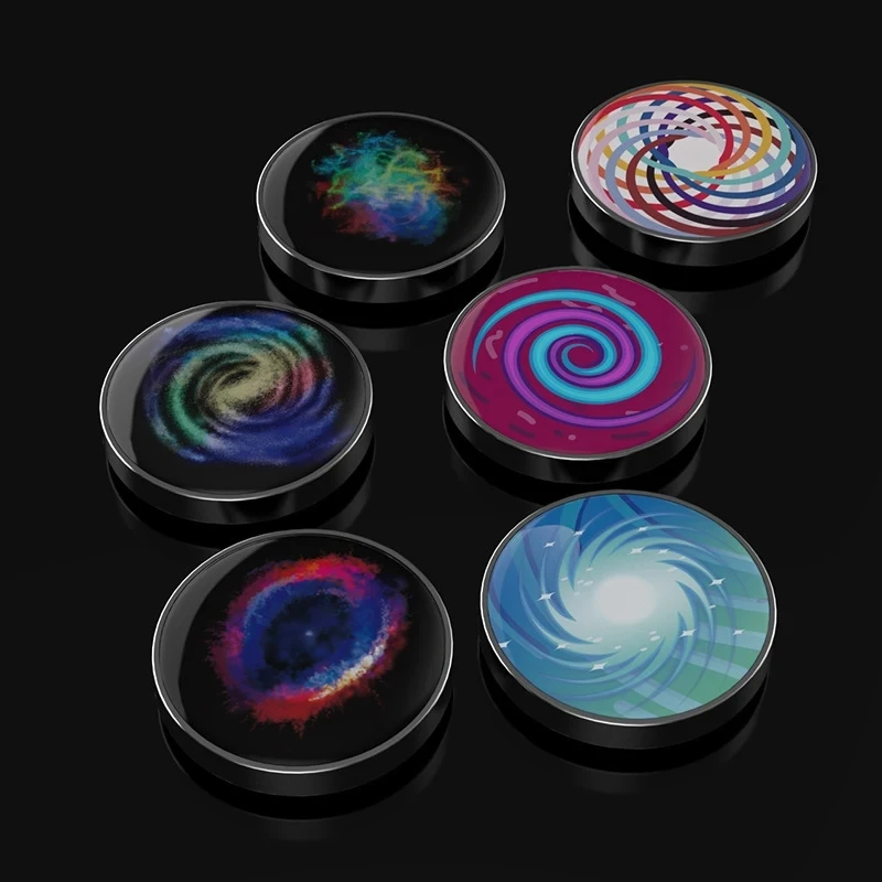 

Colorful Galaxy Starry Sky Desktop Rotating Gyro Toys Glowing Stainless Steel Rotary Fingertip Gyro Anti Stress Toys Best Gifts