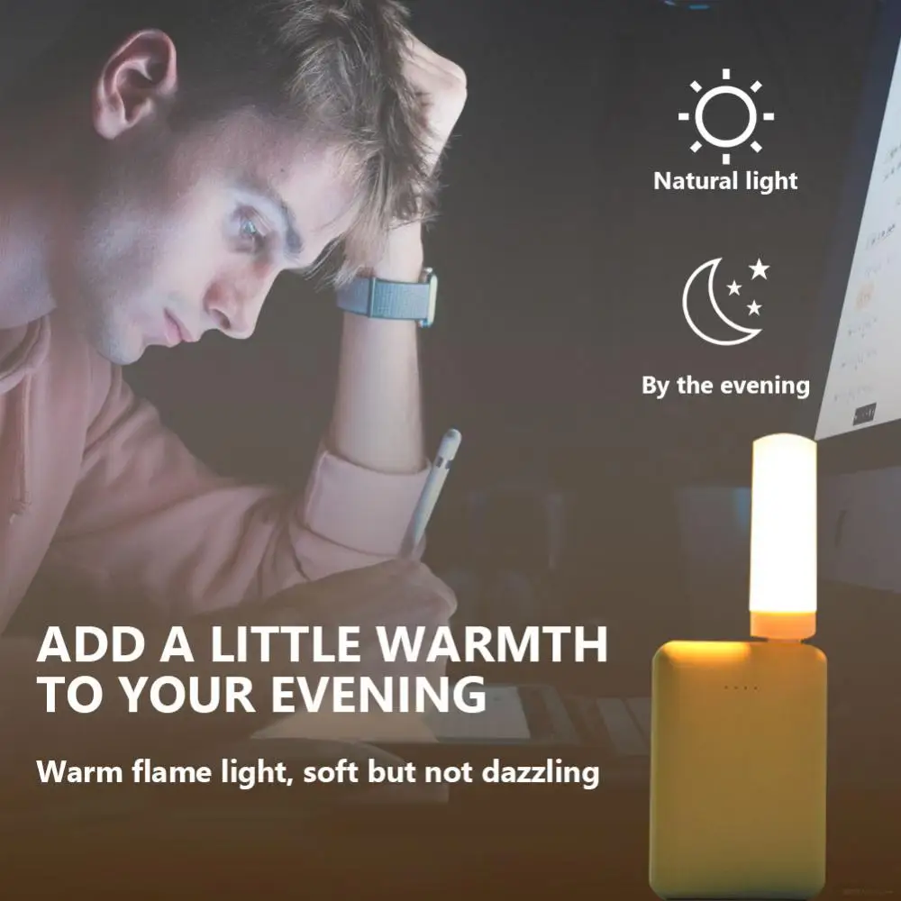 USB Flame Light for Night, LED Candle Light, Atmosfera Light, USB Plug Lamp, Exterior e Interior, 1 Pc, 2 Pcs, 3Pcs