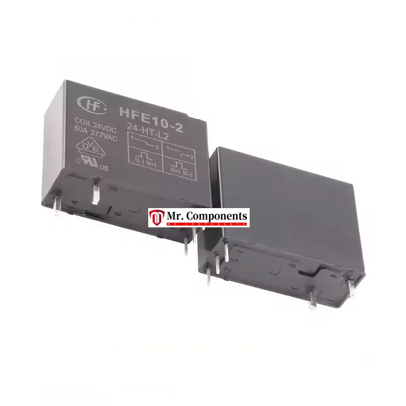 1PCS HFE10-2-12-HT-L2 dual coil with manual switch 50A Hongfa magnetic holding relay New