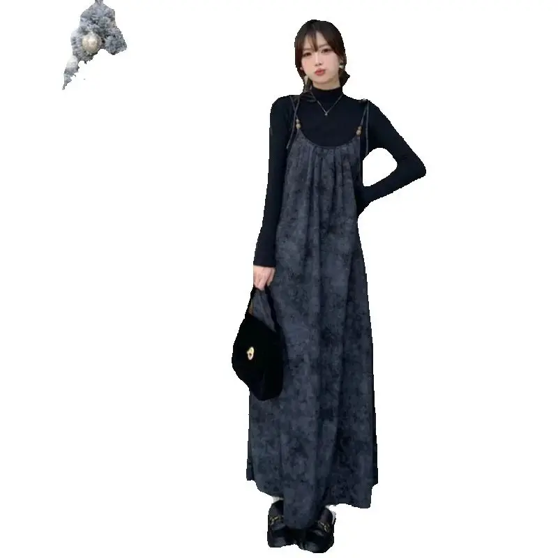 

Новое поступление, женское платье с принтом, комплект из двух предметов, вязаный топ с длинными рукавами, длинная юбка, комплекты из 2 предметов