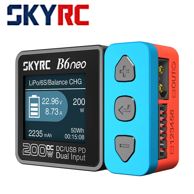 

Цифровое зарядное устройство SkyRC B6 Neo 200 Вт DC с двойным входным цифровым источником питания DC/PD 10 А