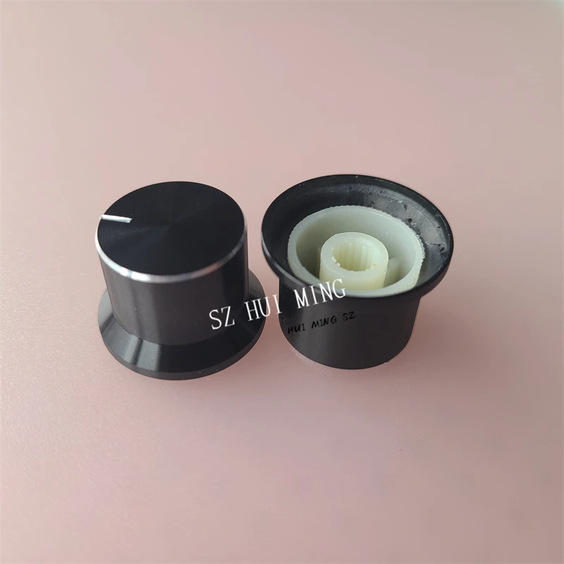8 buah kenop plastik aluminium kenop putar topi potensiometer kenop putar 25*17mm sakelar Volume highlight kontrol pencahayaan Ballast