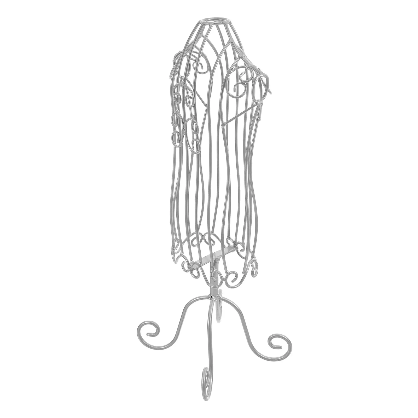 

1pc Pet Clothing Hanger Iron Wire Structure Space Saving Mini Dress Form Stand For Dog Cat Apparel Display Metal Pet Apparel