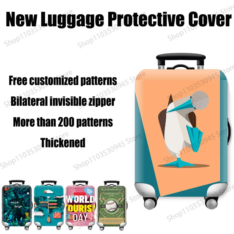 

For18-32Inch Luggage Cover Elastic Suitcase Cover Full Body Print Suitcase Protective Case Suitcase Luggage Protector Dust Cover