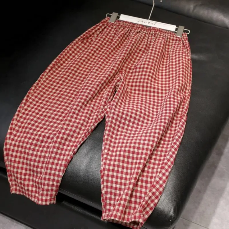 

Женские юбки миди в клетку с эластичной высокой талией, повседневные, А-силуэта, струящиеся