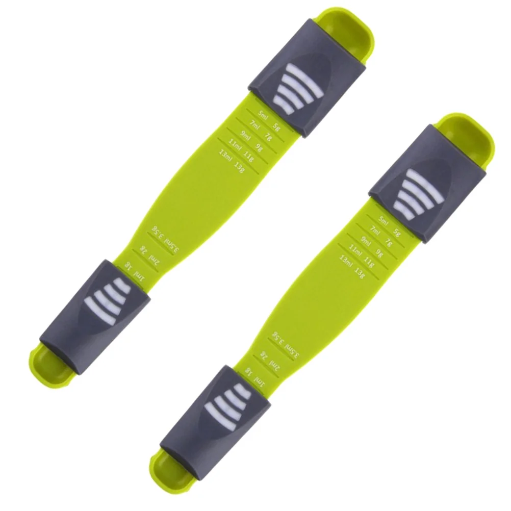 

3Pcs Measuring Spoons with Scales Double Ends Adjustable 5Ml to 13Ml 0.5g to 3.5g Precise Scoop for Tea Coffee Soup Kitchen