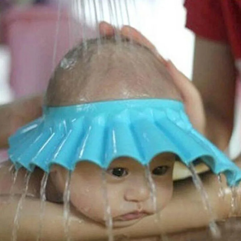 Chapéu de chuveiro do bebê ajustável da criança crianças shampoo banho touca de chuveiro cabeça lavagem protetor de cabelo direto sol viseira caps