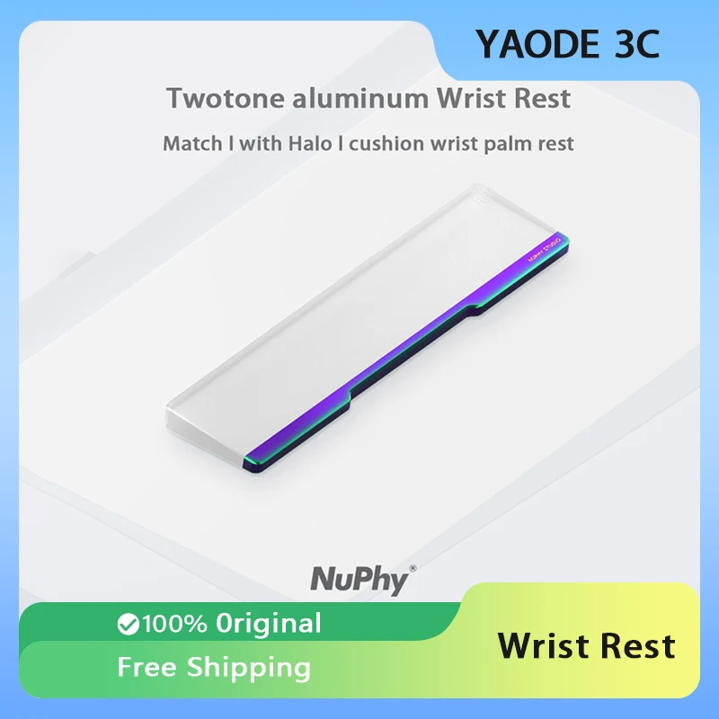 

NuPhy Twotone Wrist Rest Mechanical Keyboard Acrylic Aluminum Alloy Hand Brace Wrist Brace Palm Brace Colorful 65% 75%