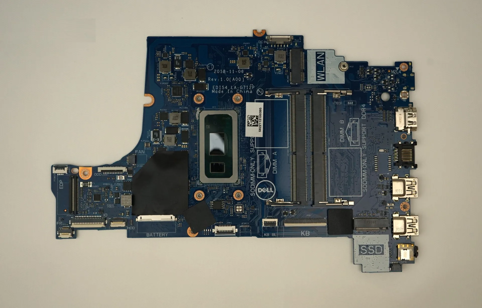 

Dell TWYDT LA-G712P Laptop Motherboard for Inspiron 3580 3583 3780 - Intel Core i3-8145U (8th Gen) - 210 GHz - Integrated