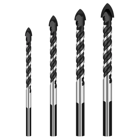 1pcs New hard alloy Tile Triangle Drill Bit Set Multifunctional Metal Drill Kit Ceramic Concrete Brick Punching Hole Drill Bits