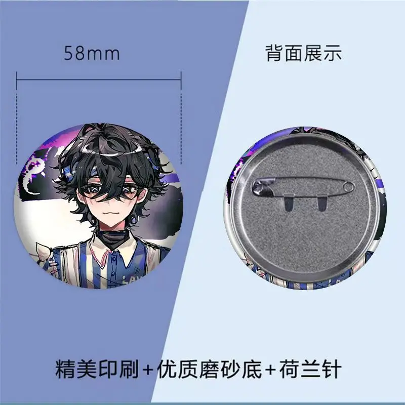 Set of 2 Anime Identity V Emil Patient Game Cartoon Badge Pin Brooch Acrylic Quicksand Mahjong Acrylic Ornaments Souvenir Gift