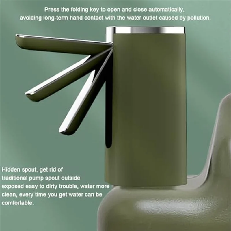 Able-bomba de água elétrica silenciosa automática-distribuidor de jarro de água recarregável dobrável para garrafa de 5 galões