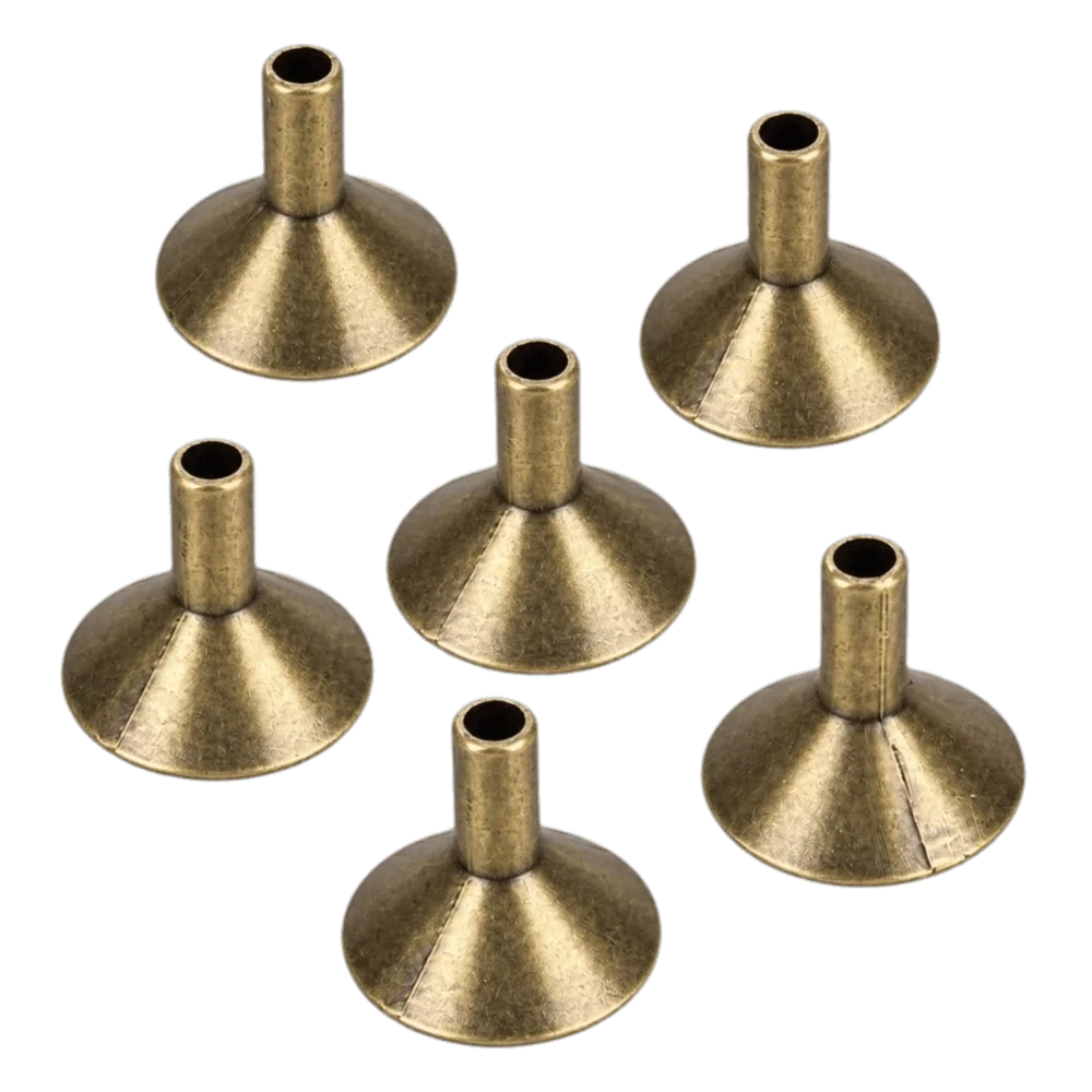 100pcs Alloy Incense Cone Tray Funnel Shape 1in Incense Stick Rack Backflow Design Mini Size Incense Cone Holder Living Room Use