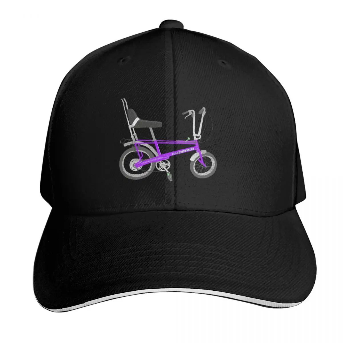 Retro bike - 1970s British bicycle - ultraviolet Baseball Cap Men Women Casual Summer Sport Sun Cap