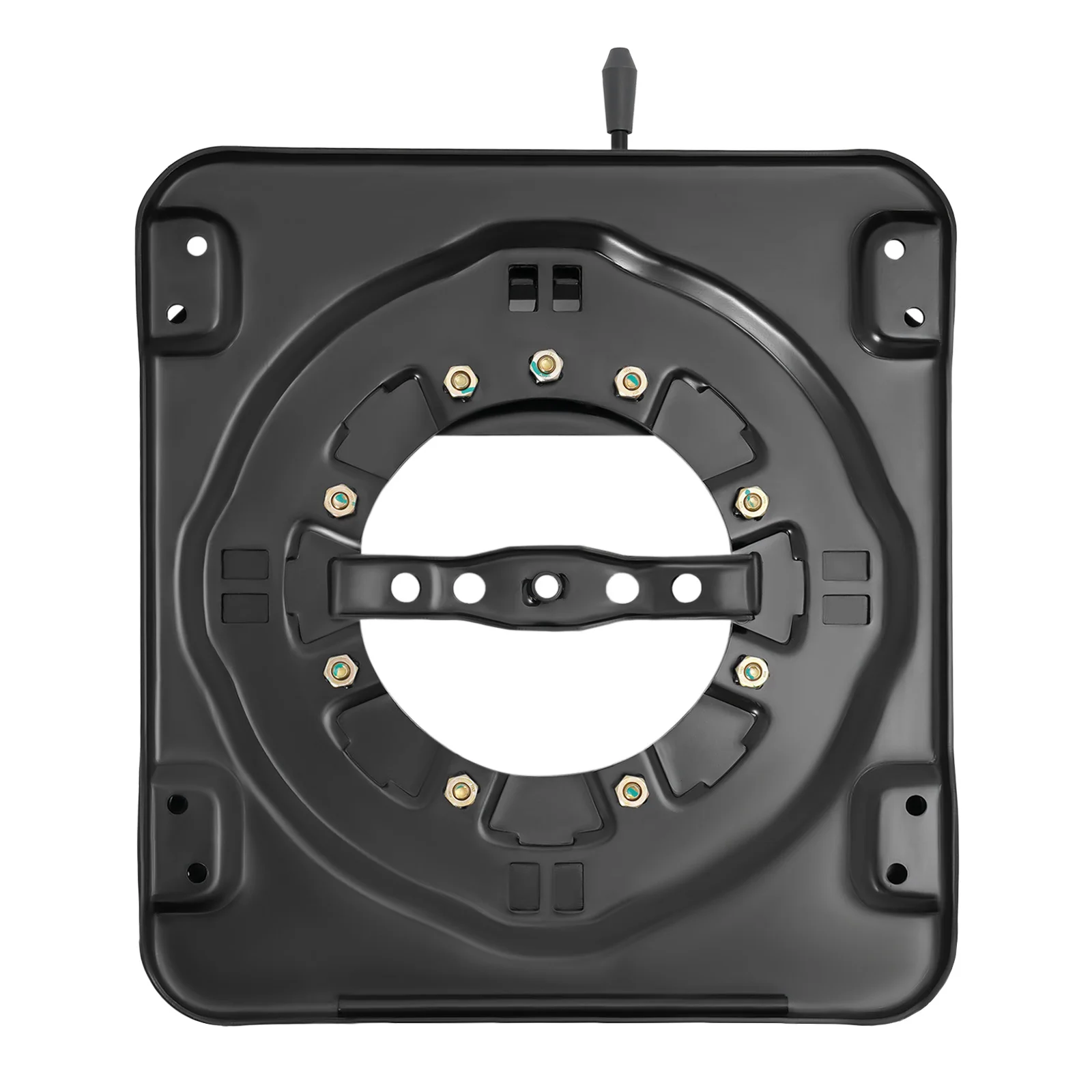 Seat Swivel Base, RV Seat Swivel Base, Swivel Seat Plate, 3.0mm Steel, Heavy Duty, W21, for RV, Van, Truck, Bus, Yacht, Commercial Vehicle, Driver Seat, Passenger Seat, Weldable, Drillable, DIY Installation, Sturdy, Anti-vibration, Universal Fit