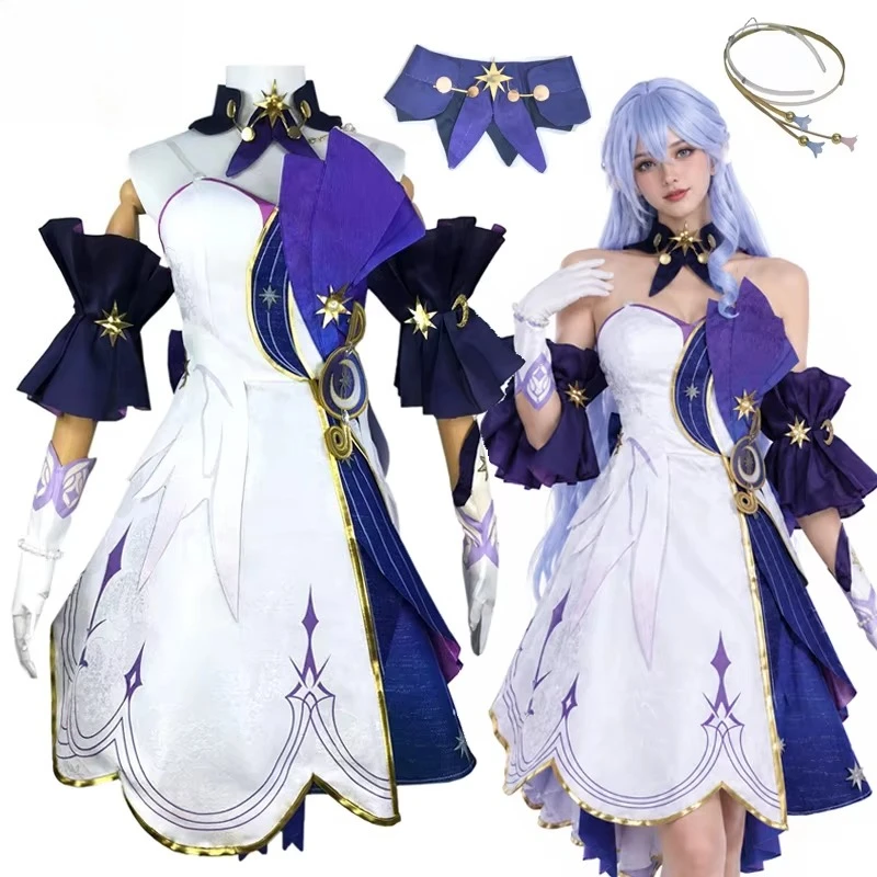 Cosplay Costume Robin Honkai Star Rail Anime Dress Women Halloween Party Role Play 3D Print Full Set