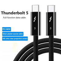 80Gbps Thunderbolt 5 Data Cable 240W 16K Compatible with Thunderbolt 4 USB4 Full-featured Transmission Fast Charging Type-C