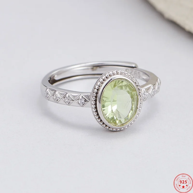 

Кольца из стерлингового серебра 925 пробы для женщин и мужчин, минималистичный геометрический узор, инкрустированный натуральным лимонным кварцем, модные ювелирные изделия, оптовая продажа