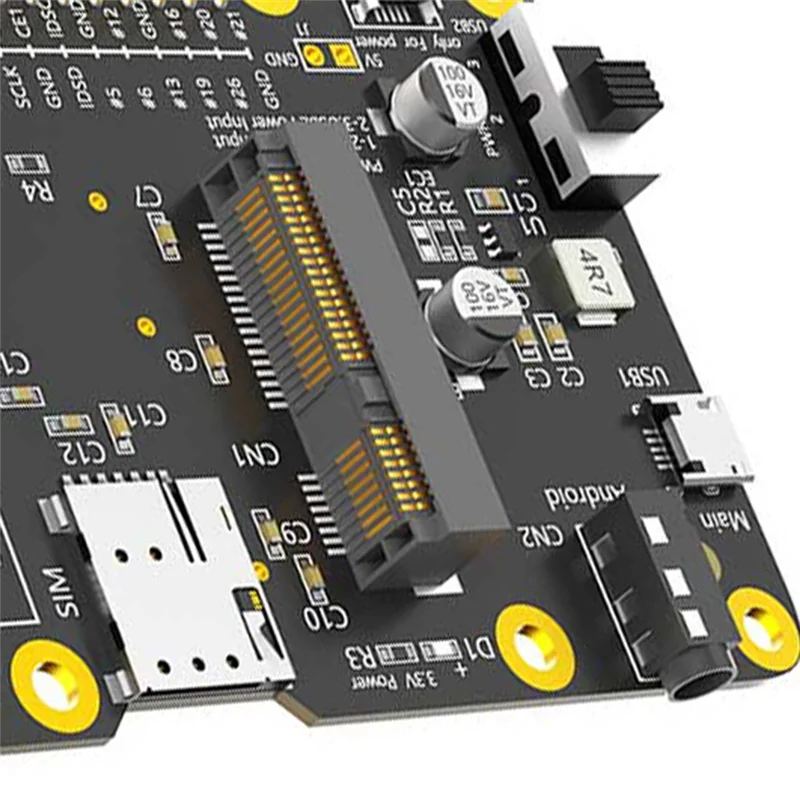 Para raspberry pi 3g/4g/lte chapéu mini módulo de expansão pcie 40gpio para artik/rock64/asus tinker/latte panda