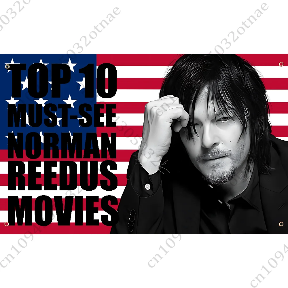 Norman Reedus W-Walking D-Dead Pink America Flag Tapestry Funny Banner For College Dorm Outdoor Living Room Wall Art Decor Party