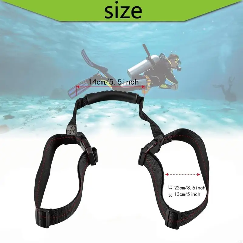 حاملات أسطوانات الهواء 62 كيلو فورت تعالج حزام الكتف تحت الماء زجاجة دبابات الغوص #6