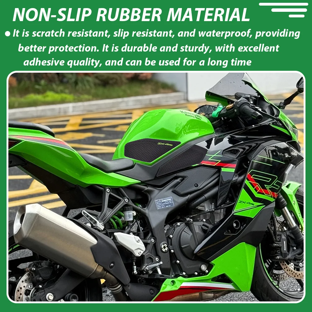 For Kawasaki ZX4RR ZX-4RR Fuel Tank Stickers Non Slip Tank Pad Side Fuel Tank Stickers Protector Decals  Motorcycle Accessories image 3