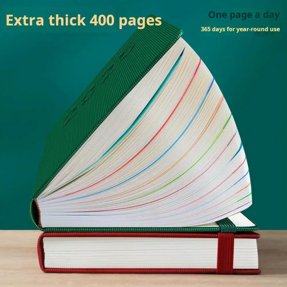 Planificador de cubierta de cuero de imitación, planificador mensual de cubierta dura con pestañas, banda para bolígrafos, estudiantes, trabajadores de oficina, 2025 a diciembre de 2025