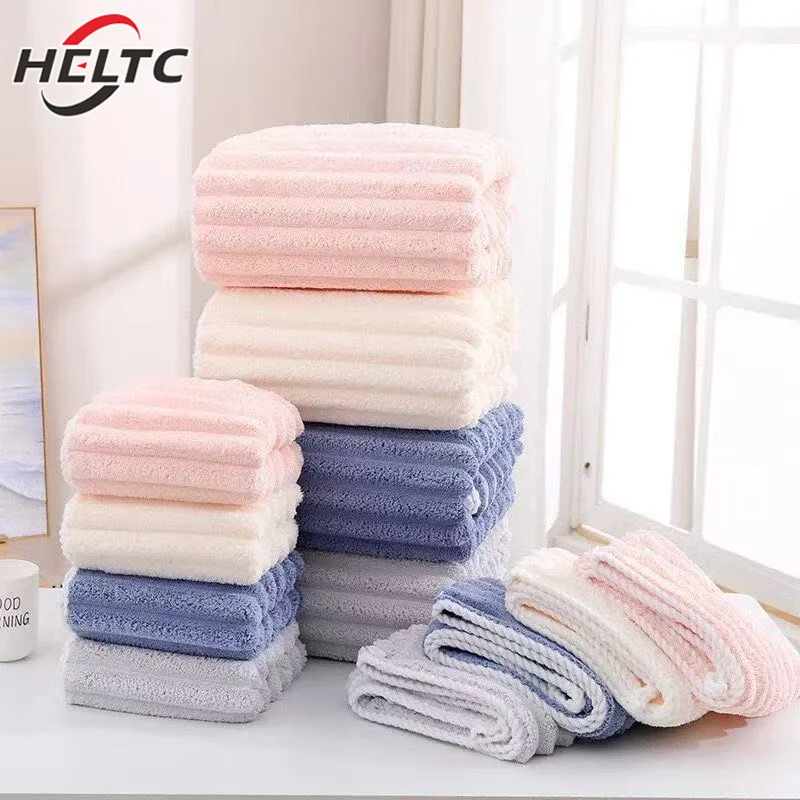 منشفة صوف مرجاني، لون خالص، ناعمة وماصة، متعددة الأغراض، مناسبة لحمامات الفنادق.