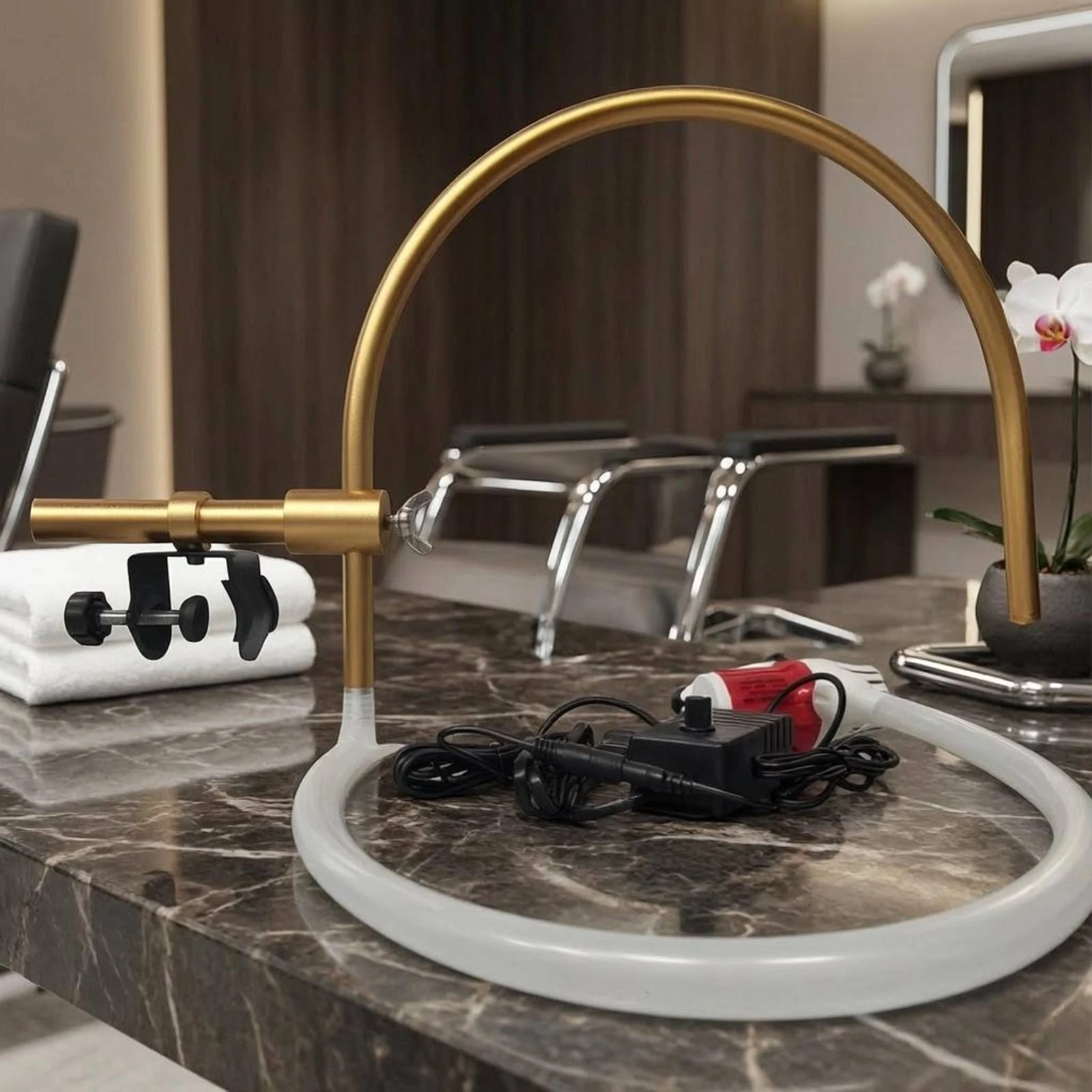 Shampoo Bed Fitting Lustrous Finish Salon Wash Fitting Beauty Supply Arched Threaded Outlet