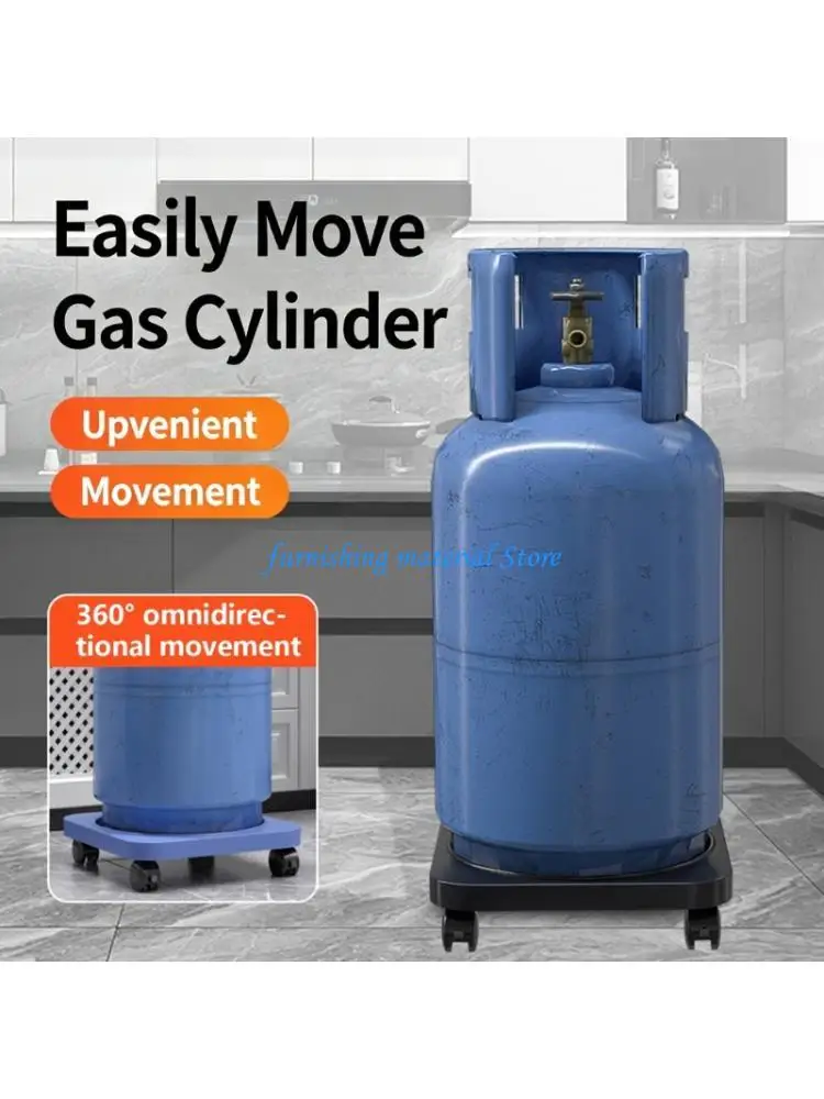 Y5GD Heavy Duty Plastic Bottom Gas Bottle Mobile Bracket Gas Cylinder Holder Plate Gas Cylinder Base Floor Rack Enduring