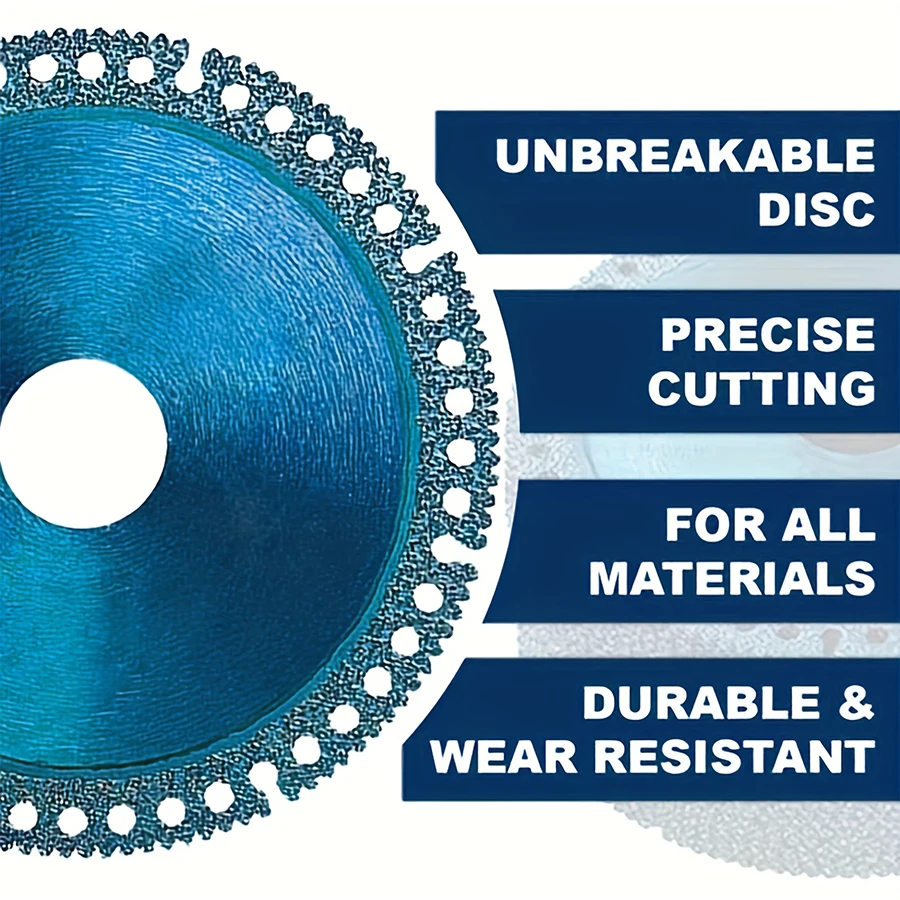 4 inch Brazed Diamond Saw Blade For Steel Metal Stone Cast Iron Rebar Aluminum All Purpose Demolition Contractors Cutting Disc