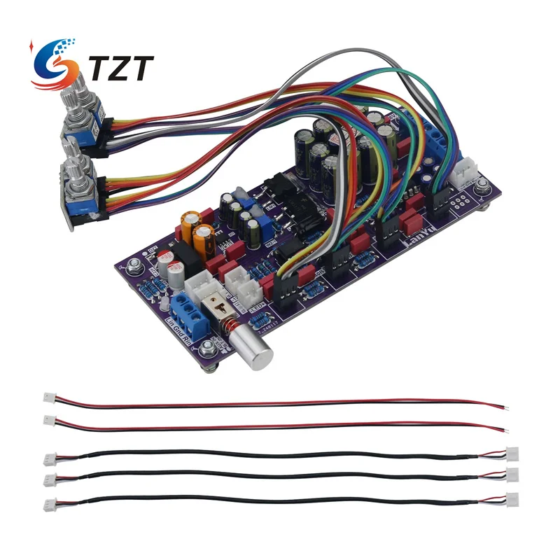 tzt-l3-ultraクラスaサーボリニアプリアンプ、低ノイズ、ハイファイトーンボード、opa2604、延長ケーブル付きオペアンプ