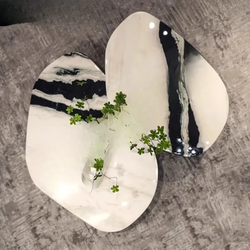 

Household living room marble coffee table, special-shaped Italian style