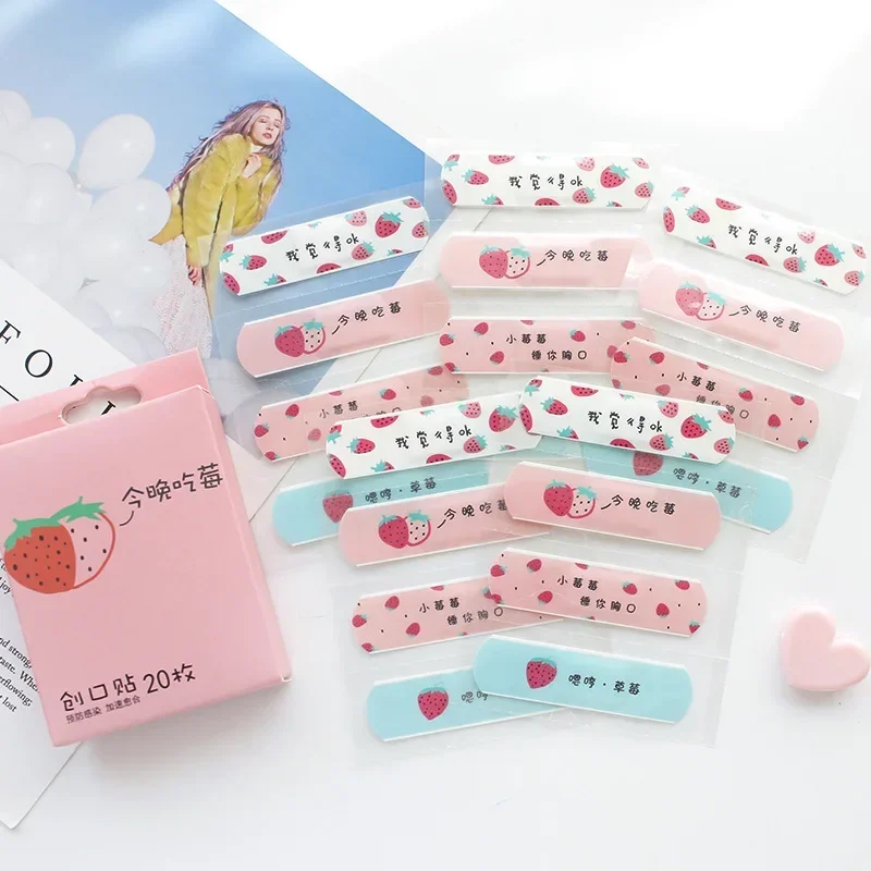 20PCS/box Waterproof Breathable Band Aid Cute Hemostatic Adhesive Bandages First Aid Cute Bandages Cute Bandaids