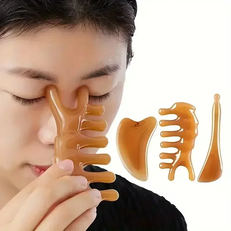 3-Piece scraping massage tool including comb and scraping board, specially designed for face and body scraping and hydrotherapy. Perfect for trigger point massage - ideal gift for mother, girlfriend or lover, especially for women.