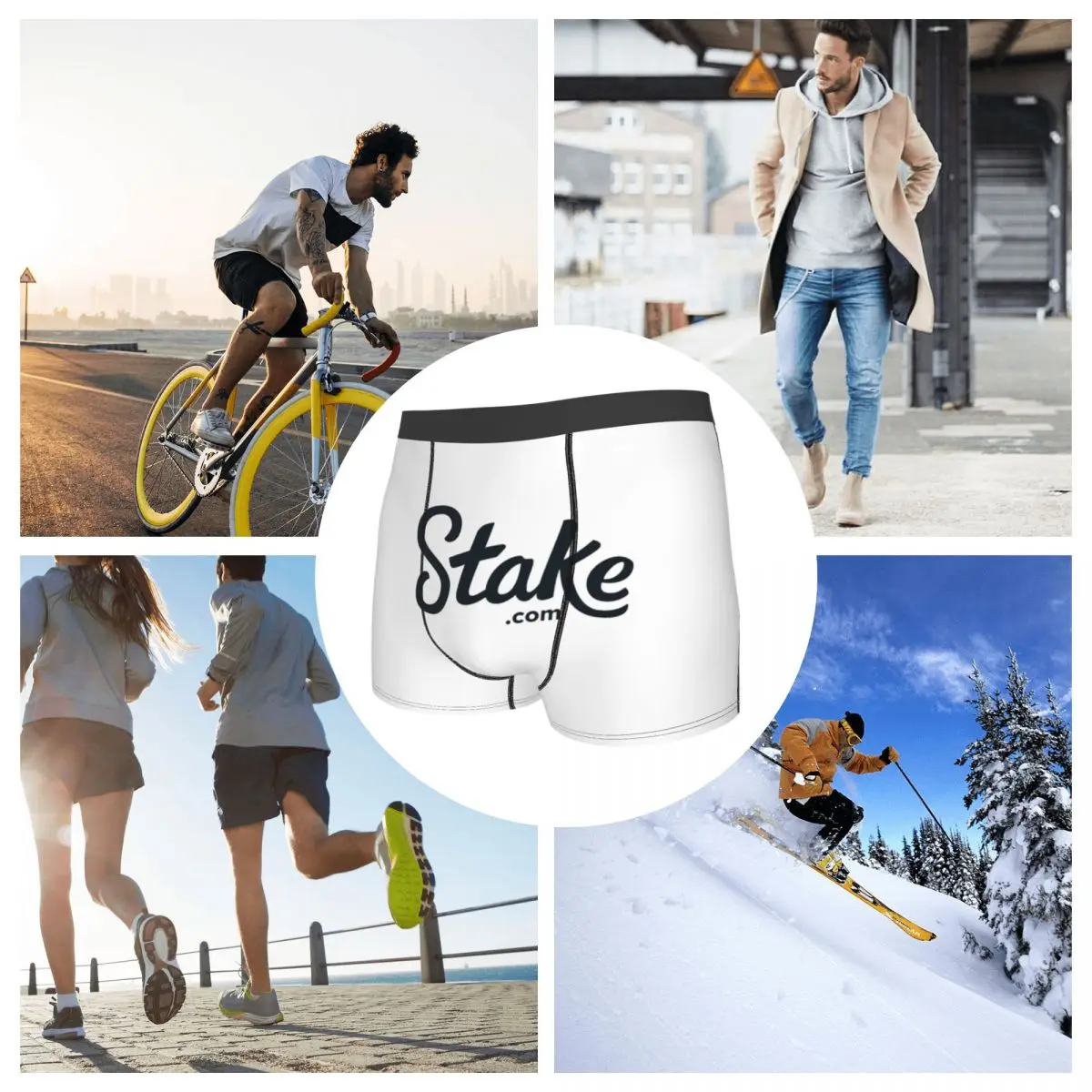 Calzoncillos Boxer, pantalones cortos, bragas de Casino Crypto, ropa interior cómoda para hombre, regalos para novio