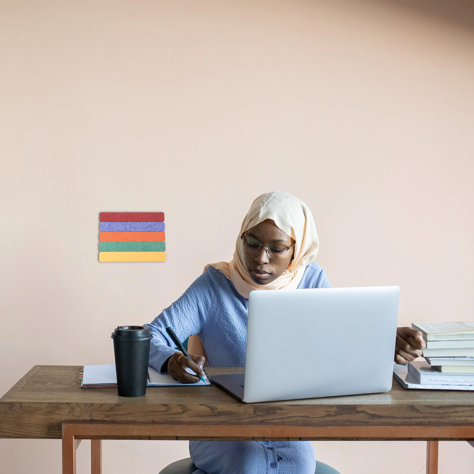 

5Pcs Wall Felt Bulletin Boards Self-Adhesive Memo Boards Home Decor Classroom Message Wall Felt Bulletin Board Strips