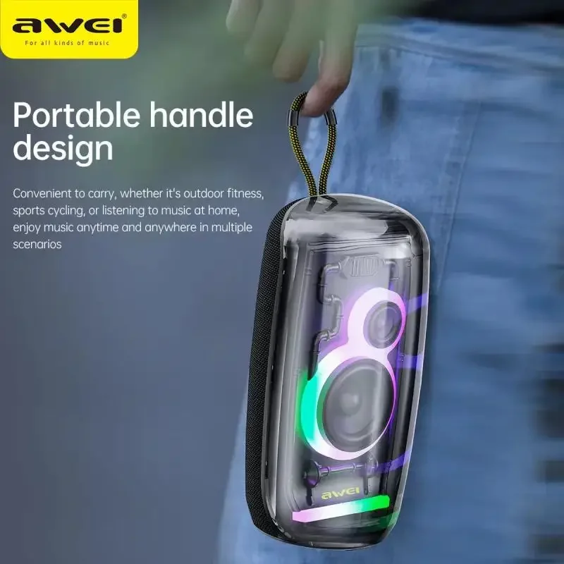 

High Quality Portable Waterproof Boombox with LED Colorful Light 360 ° Stereo Bluetooth Speaker Support Hands Free TWS Subwoofer