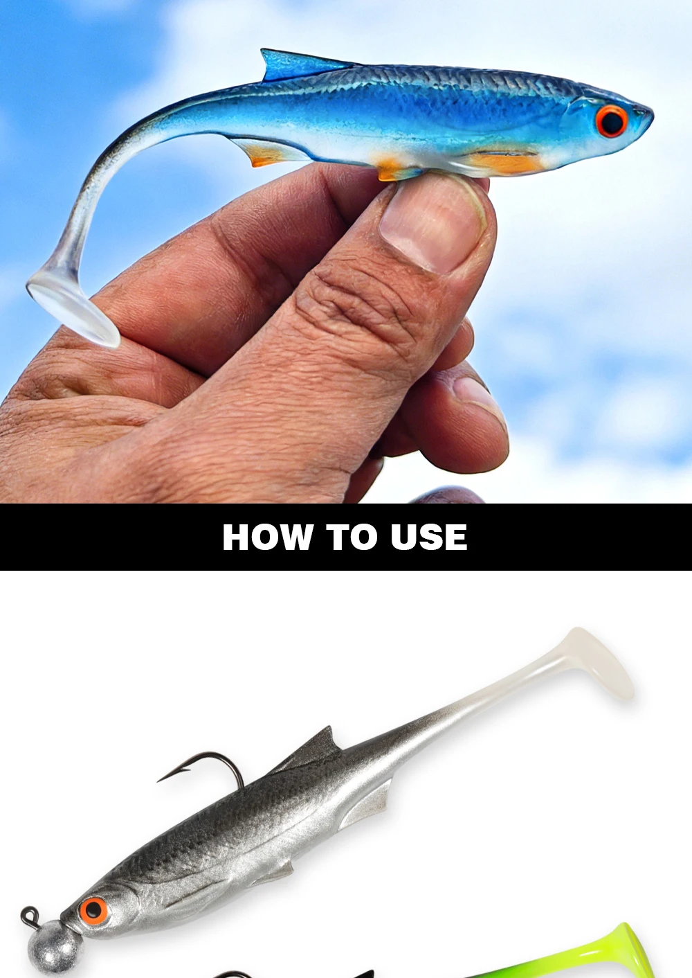 Hinweis Shad Bionic Soft Fishing Lure 11cm 8g Paddle Tail Swimbait Handgefertigter Köder Realistischer Köderfisch für Barsch, Hecht, Forelle, Raubfische – Detail 6
