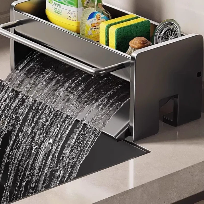 Kitchen faucet drain rack, storage rack, sponge rack, dish cloth dish cloth, dish soap ball storage rag, special anti-mildew