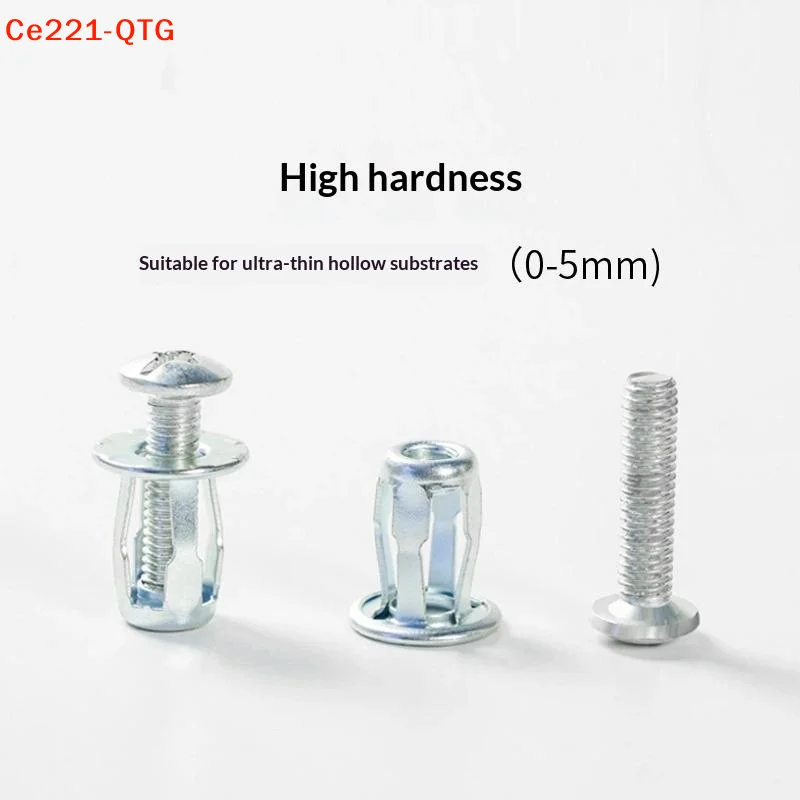 *10pcs Petal Shape Rivet Nut Screw Bolt Kit Panel License Plate Clamp Lock Jack Nuts M4 M5 M6 M8Metal Rivetnut Auto Accessories