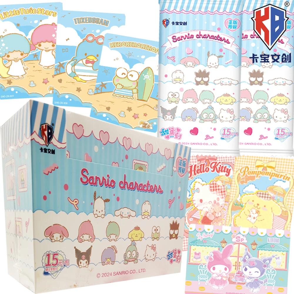 

New Kabao Genuine Sanrio Characters Collection Cards Sweet Afternoon Tea Time Cartoon Star Lovely Grating Crystal Cards Gifts