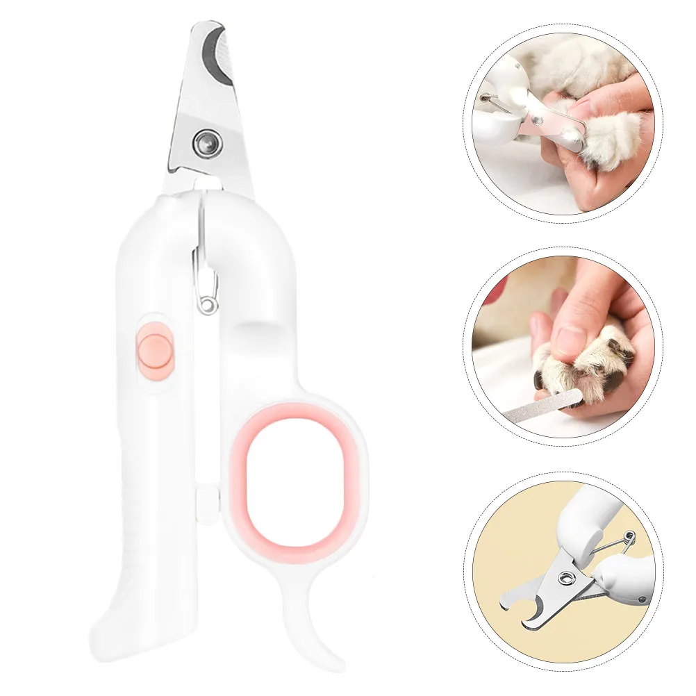 

Когтерезка для животных со светодиодной подсветкой, эргономичная ручка, безопасный триммер для когтей собак, кошек и мелких животных, инструмент для груминга, предотвращающий травматизацию при стрижке