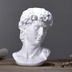 15cm David Statue Head Portraits Mini Gypsum Michelangelo Home Decoration Resin Art Craft Sketch Practice Room Decor sculpture