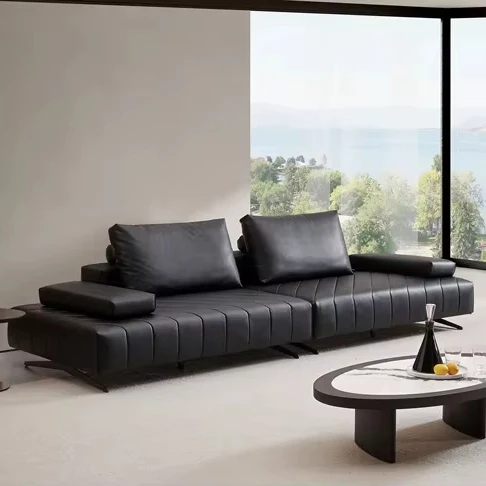 

Modern Living Room Furniture Comfy Leather Couch Loving Room Sofas Leather Sofa for Sale